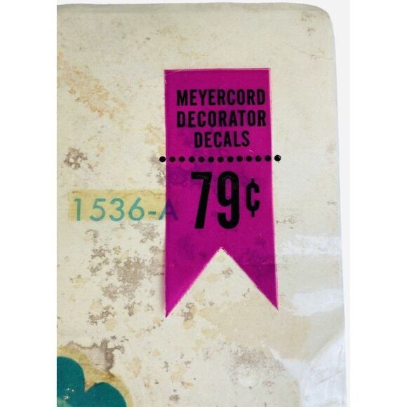 NOS Vintage 1970s Meyercord Decal Crochet Lion Plush Yarn Flowers Kawaii Kitschy - Picture 4 of 5